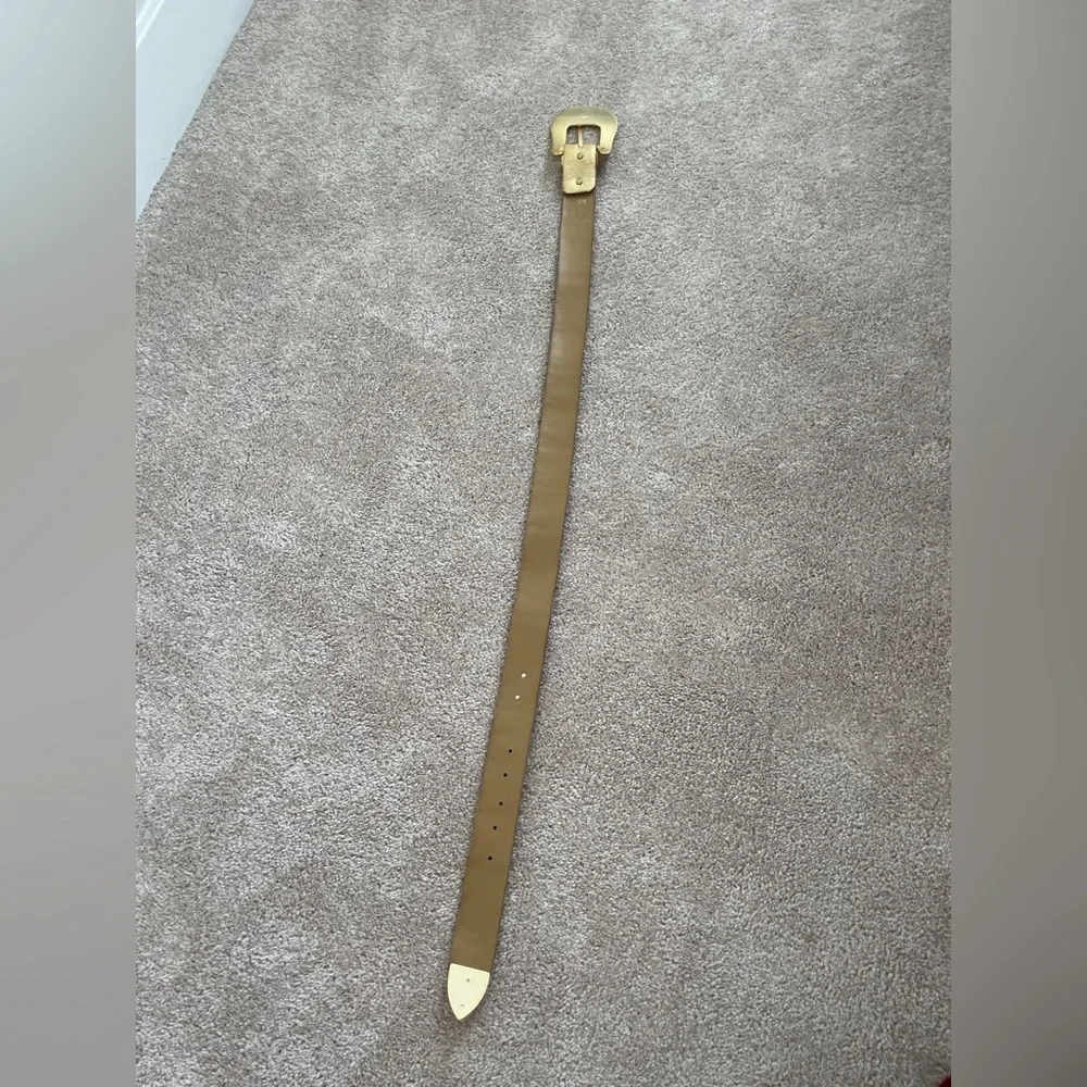 Kippys Gold Leather Western Belt Swarovski Crystal Cowgirl Statement Belt 34